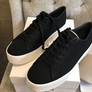 Vince black canvas shoes